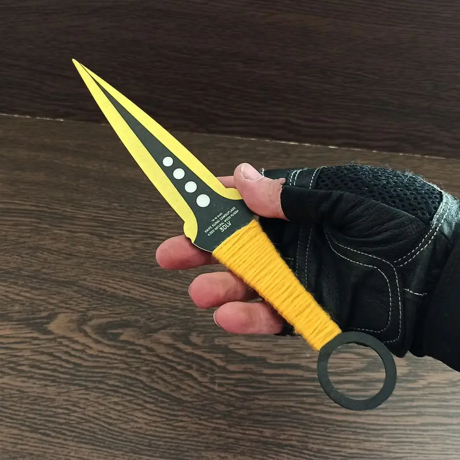 Нож Toby kunai Красно черный камуфляж из дерева 1:1 цветной Standoff сувенирный Тоби кунай