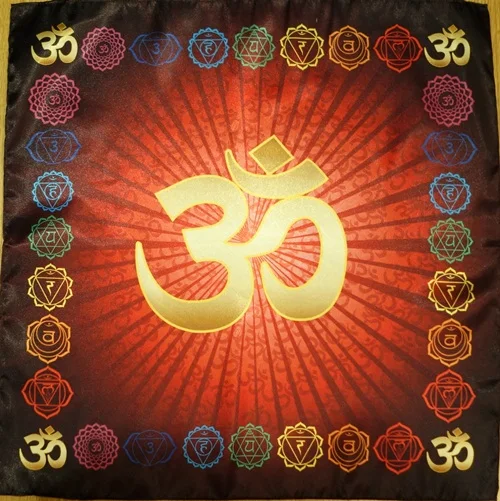 Ом АУМ ткань символ йоги chakra подушка для медитации Mat Fitness RED muladrella|Церковные