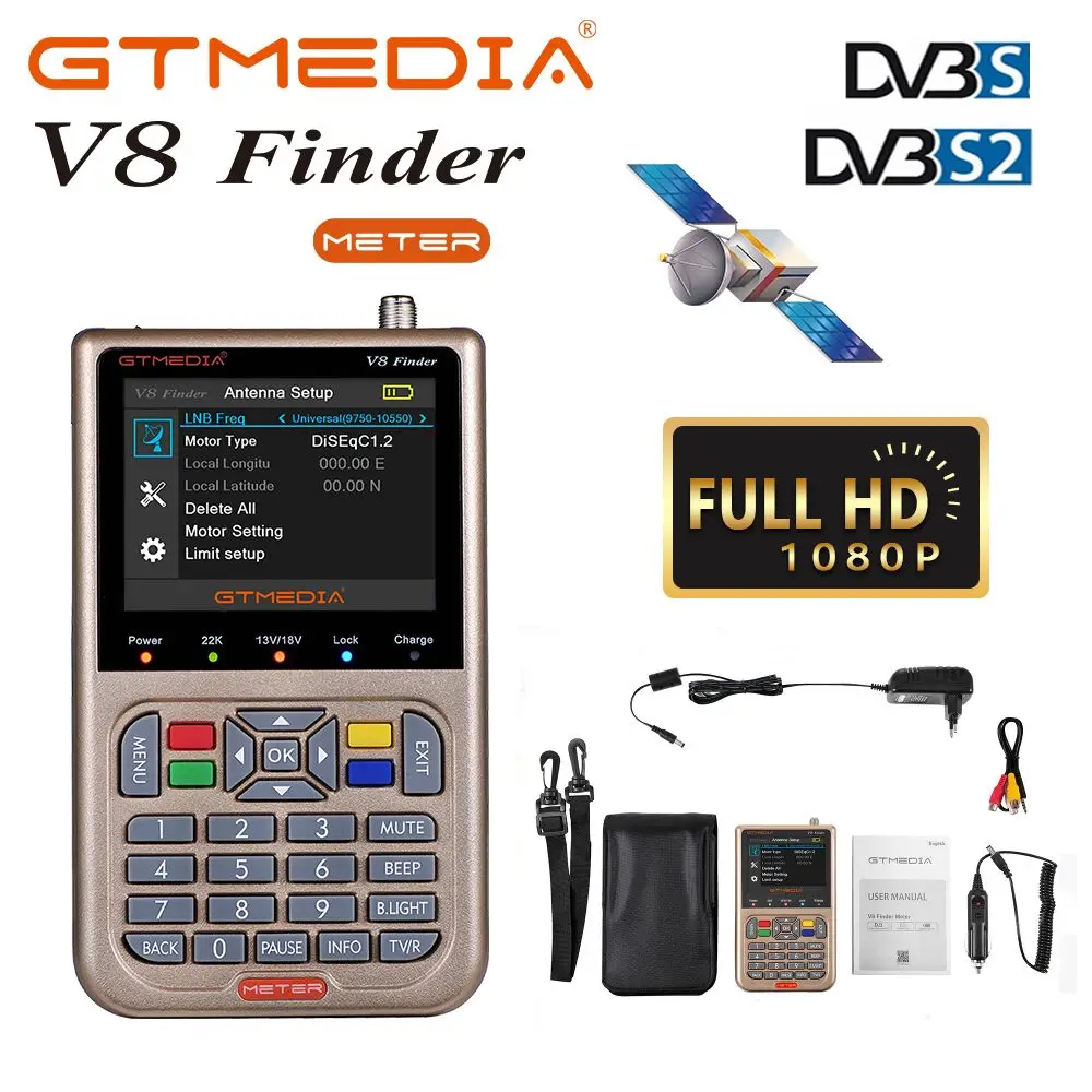 Цифровой спутниковый искатель GTMEDIA/Freesat V8 Finder HD 1080P DVB S2 3 5 дюйма высокого