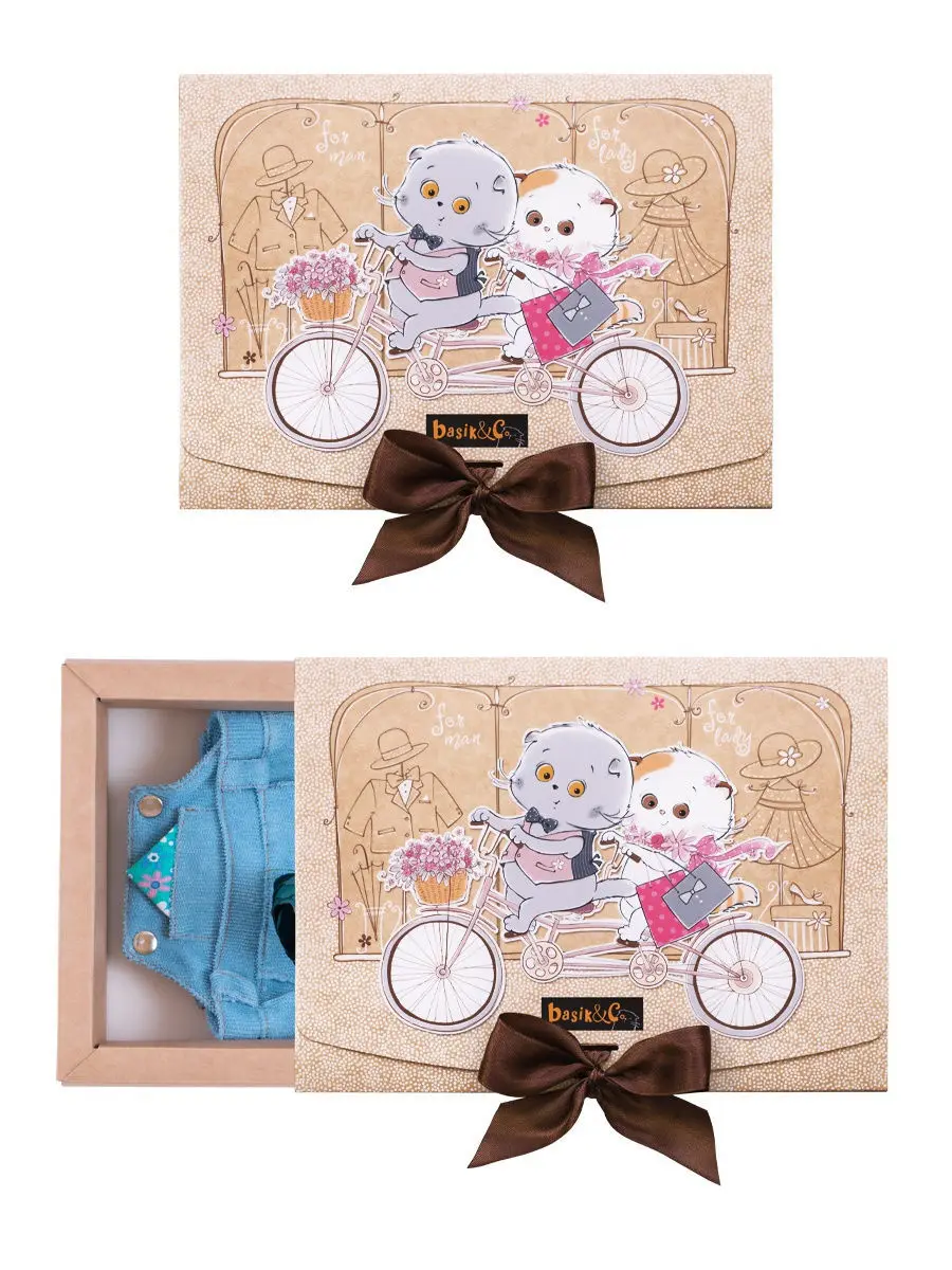 БУДИ БАСА / Одежда для Басика 19 см. Голубой комбинезон с розочкой. OKs19-142/OKs30-142 -