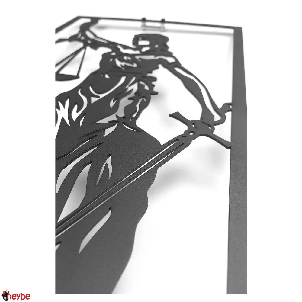 Металлические Стены Искусства Леди Правосудие Домашний Офис Гостиная Спальня