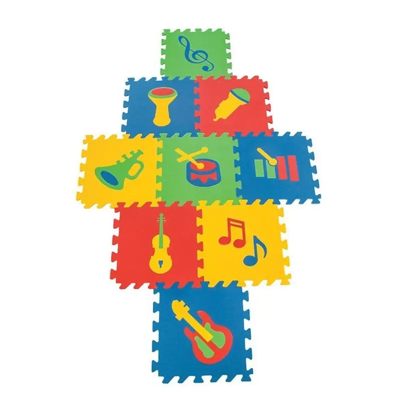Детский игровой коврик развивающий мягкий мат для музыкальных инструментов 9 шт.