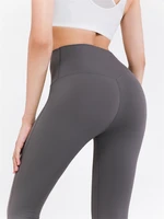 gray nylon high waist seamless yoga pants women leggings for gym fitness push up tights sport pants women clothing