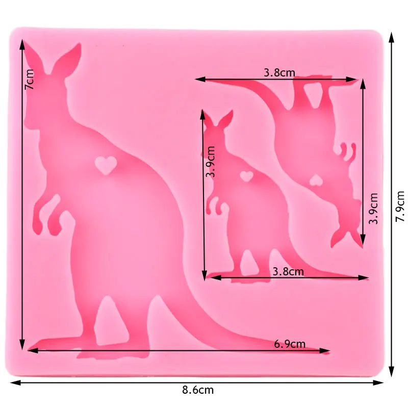 Блестящие силиконовые формы в форме семьи кенгуру мамы ребенка сделай сам кольцо