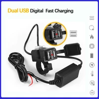 Motorcycle Dual USB Mobile Phone Charger 5V2A Car Charging Waterproof Modified Motorbike Smart Fast Charging Car Charger