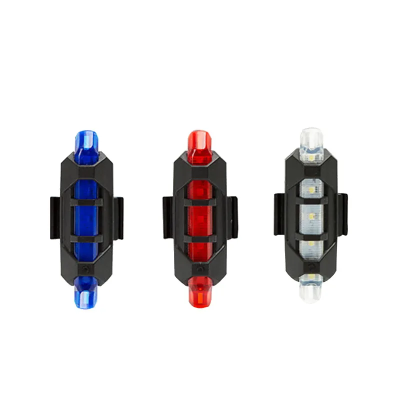 

Ciclismo USB Rechargeable Bike Light 5LED Front Back Rear Tail Lights Cycling Safety Warning Light Waterproof Lamp Flashlight