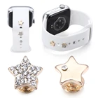 1 шт., декоративный браслет для часов Apple Watch, силиконовый браслет, металлические декоративные гвозди для Iwatch, спортивный браслет