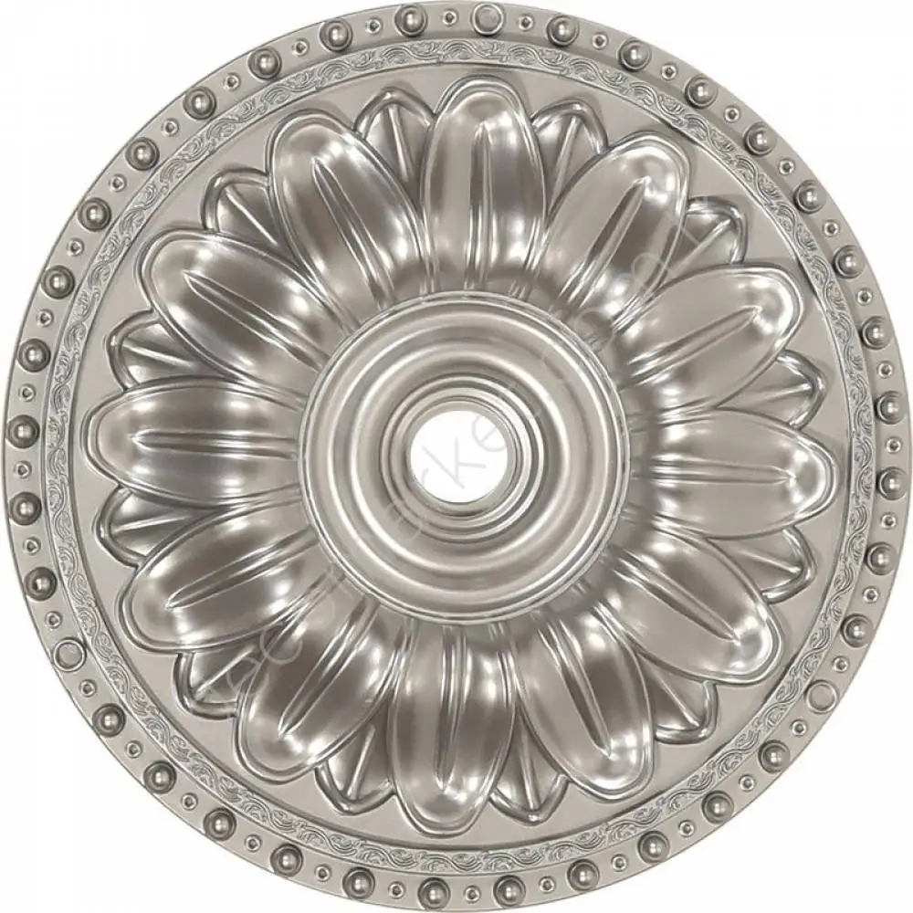 

DECOGOLD Decorative Round Design Silver Colored Ceiling Medallion 40x40cm