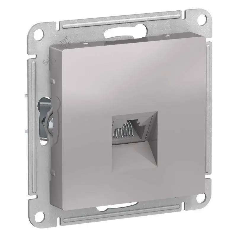 Механизм розетки компьютерной ATLAS DESIGN RJ45 алюм. Schneider Electric ATN000383 - купить по