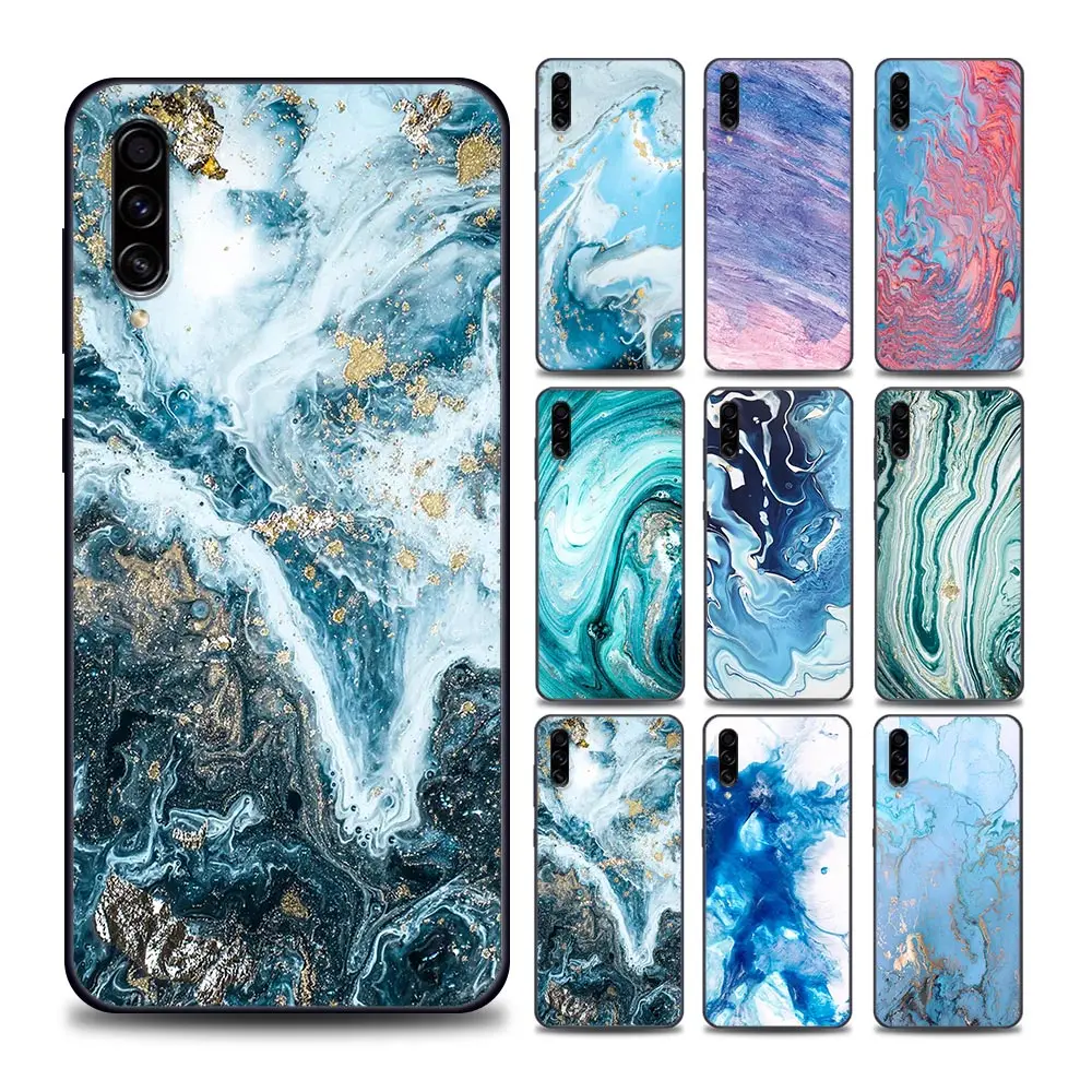 

Fashion Marble Phone Case for Samsung A7 A9 A10 A20 A30 A40 A50 A60 A70 A80 A90 5G Soft Silicone Cover Coque