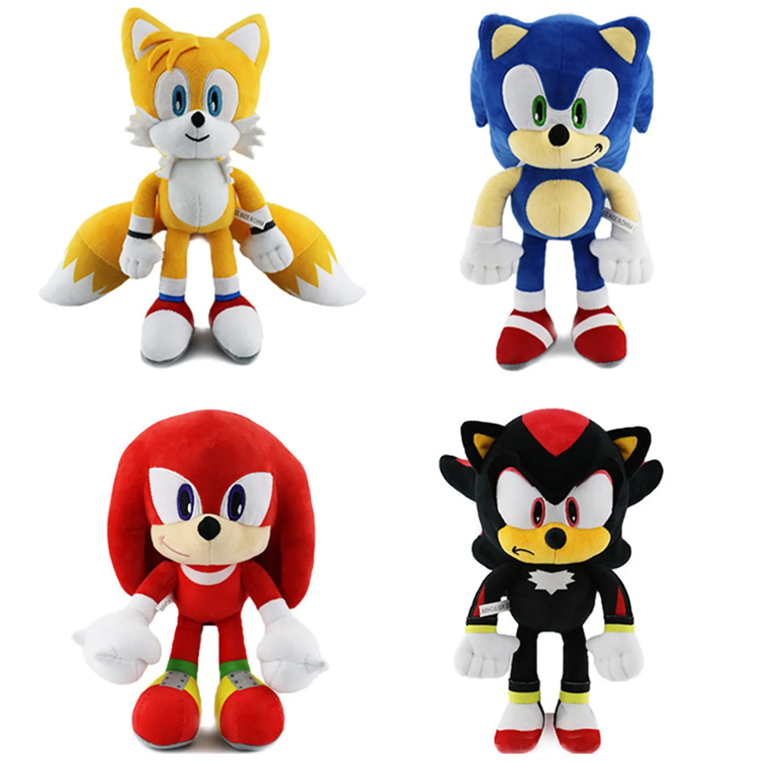 

30cm New Anime Plush Toys Shadow the Hedgehog Knuckles the Echidna Miles Prower Game Stuffed Plush Doll Cartoon Toys Kids Gifts