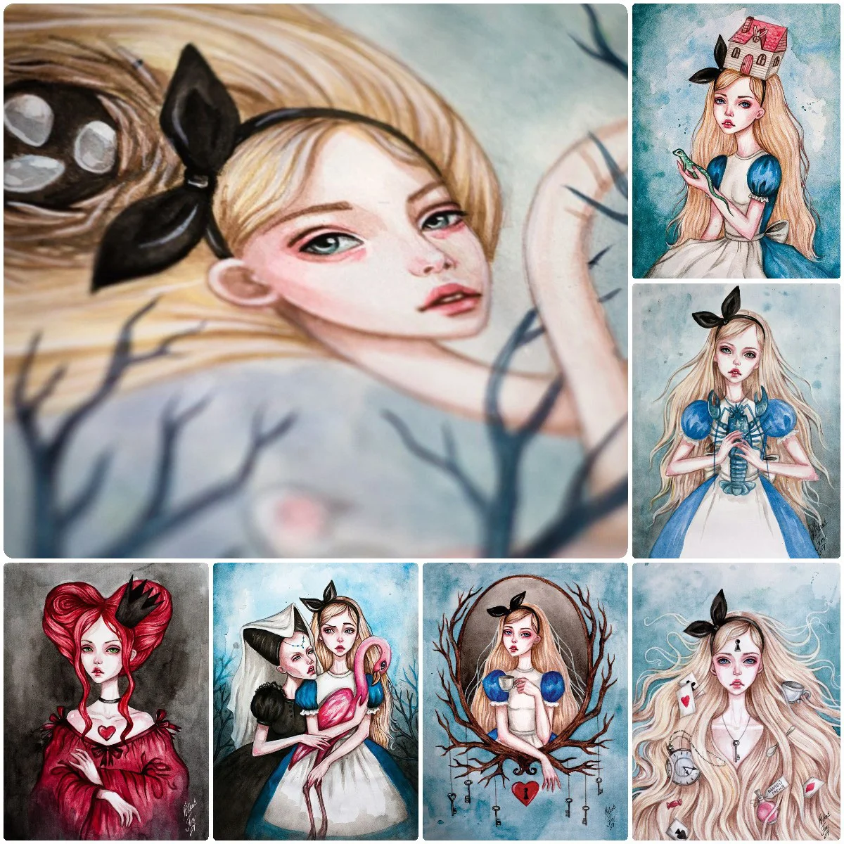 

DIY 5D Diamond Painting Disney Cartoon Alice In Wonderland Cross Stitch Embroidery Mosaic Home Decor Full Square Round Dill Gift