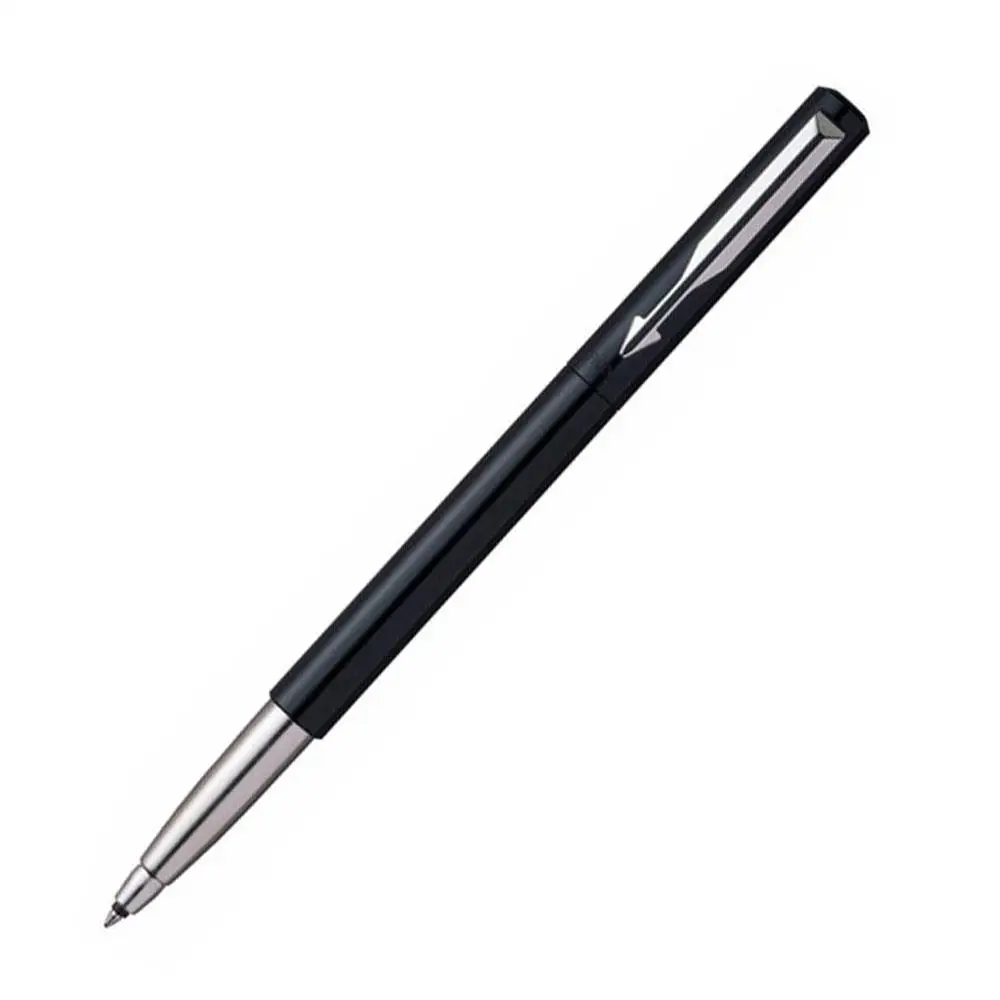 Шариковая ручка Parker Vector, перо средней толщины, синие чернила, ручка для подписи, Подарочная коробка, хромированный дизайн, оригинальная ручка Parker