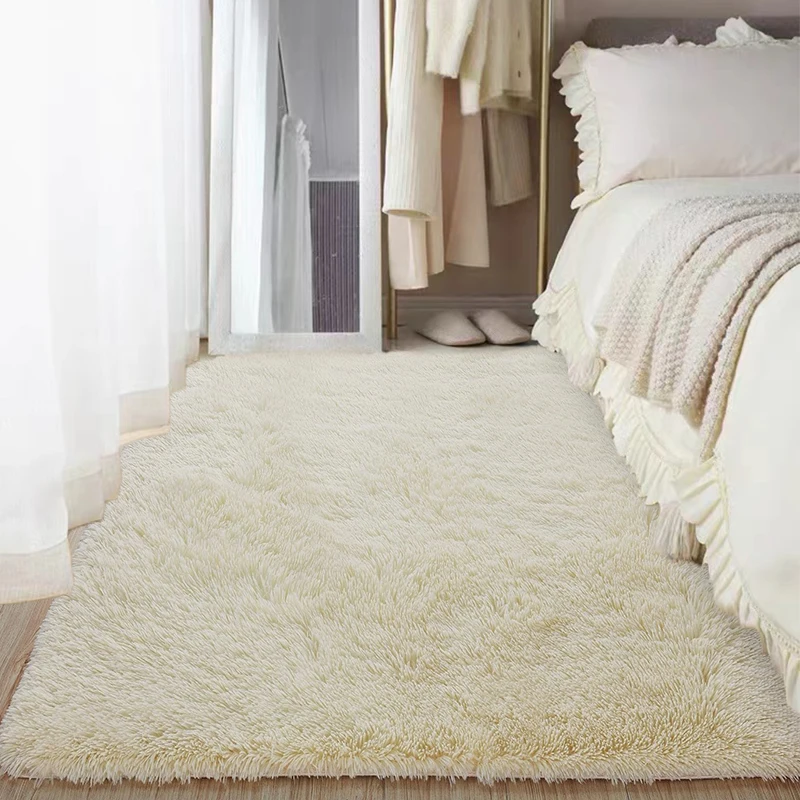 

Nordic Long Plush Rug Thicken Carpet In The Living Room Large Carpets Floor Tie Dyeing Plush Soft Carpets Baby Crawling Mat Tabl