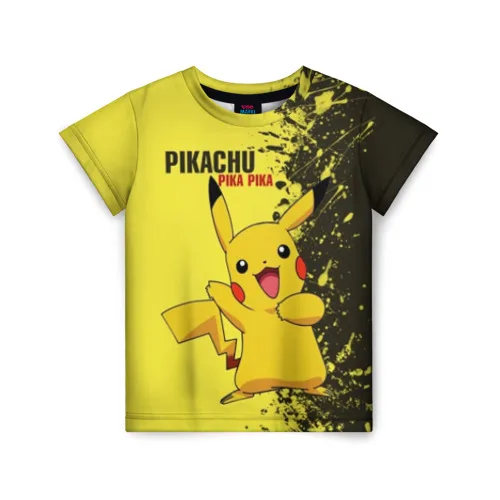 Детская футболка 3D Pikachu Pika Pika|Тройники| |