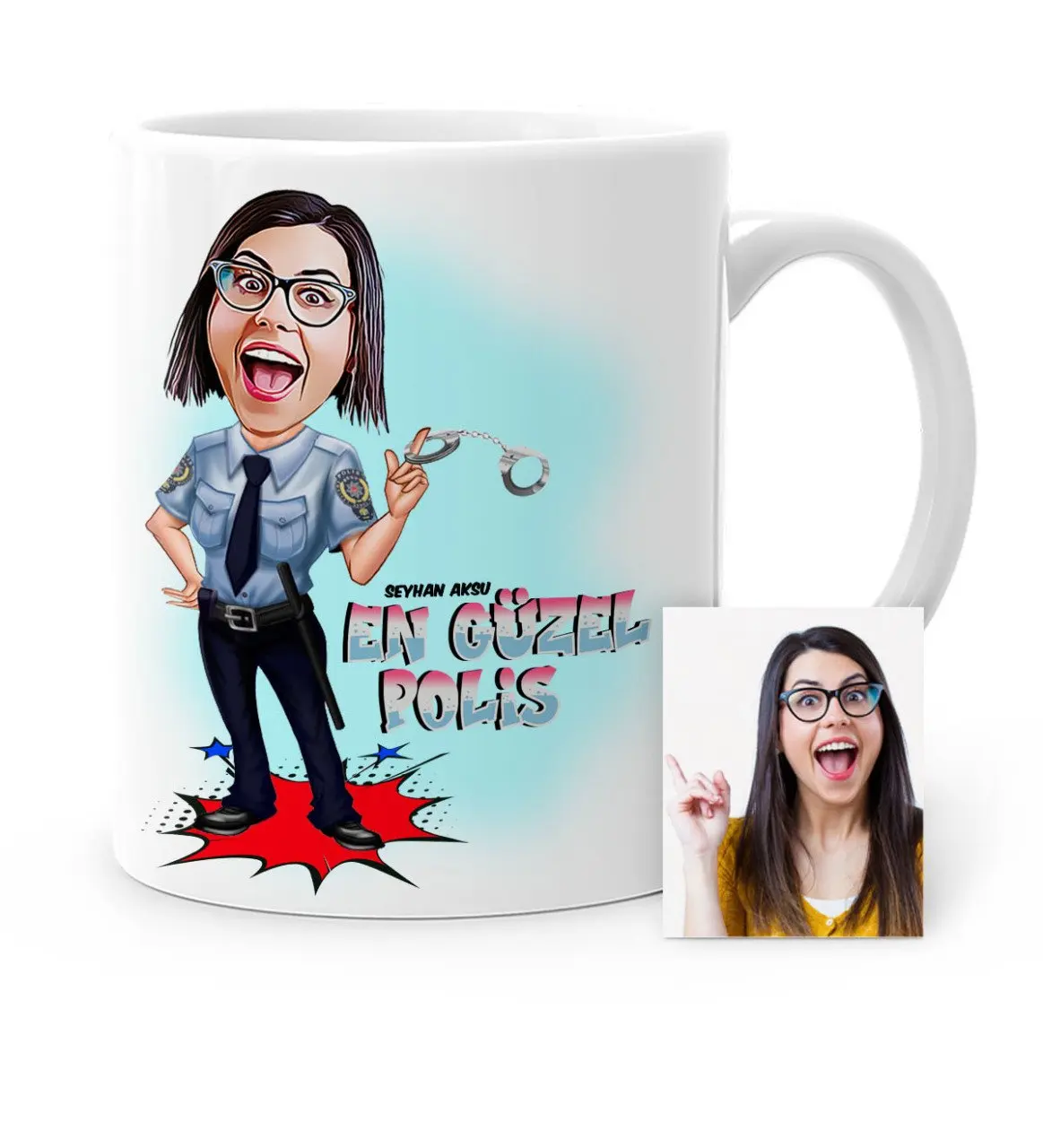 Персонализированные пользовательские лучший хороший полиция мультфильм белая