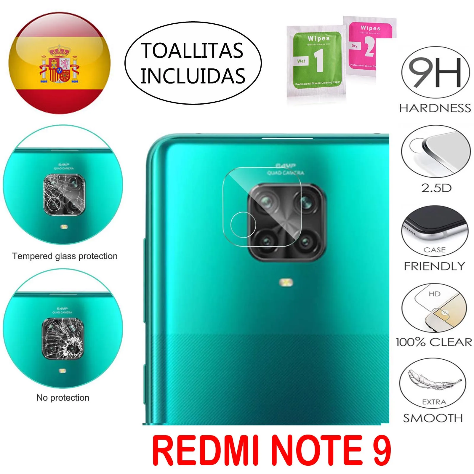 Закаленное защитное стекло для камеры Xiaomi Redmi Note 8 / Pro 9 9S | Мобильные телефоны и