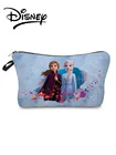 Женская косметичка с принтом Disney холодное сердце, Высококачественная детская мини-сумка для туалетных принадлежностей, дорожный синий Органайзер, модная мультяшная косметичка