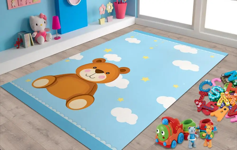 

Little bear 2 Patterned Carpet ,Non Slip Floor Carpet,Teen's Carpet,Turkish Rug