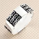 Кольцо мужское из серебра 925 пробы, с геометрическим мотивом