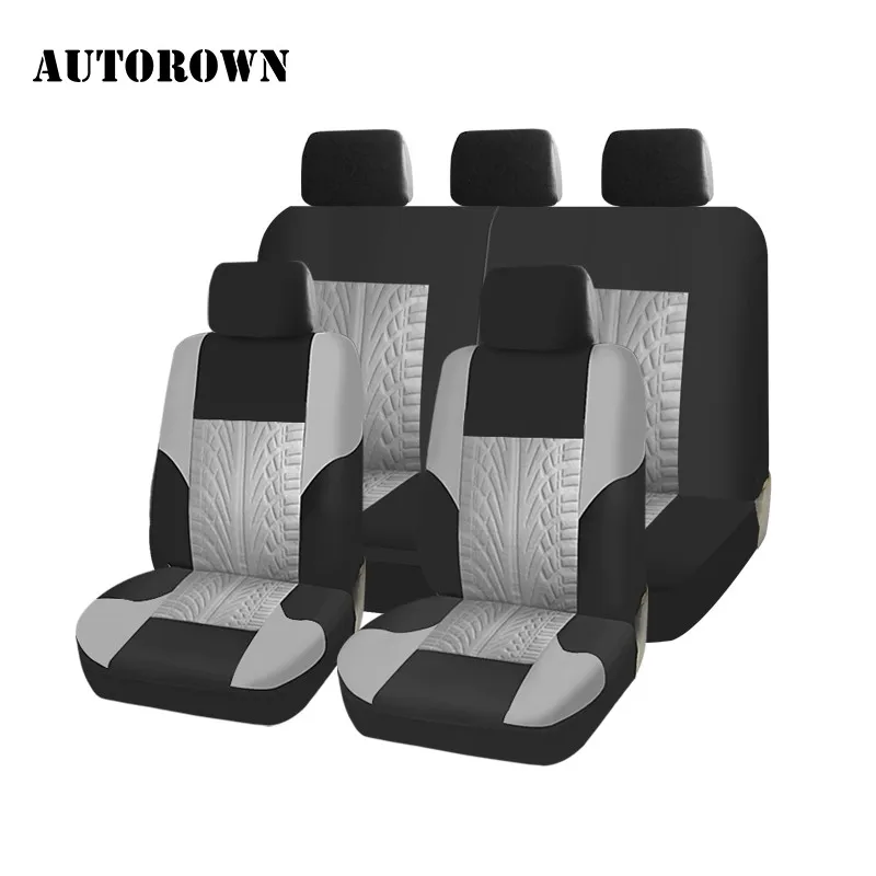 AUTOROWN Тканевые чехлы на сиденья автомобиля для Hyundai Toyota Mazda Kia Honda Chevrolet Lada Универсальные авточехлы Аксессуары в салон машины Полиэстер чехлы Четыре сезона Накидки на сидения авто, чехлы в машину