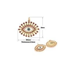 cubic zirconia turkey evil blue eye charm jewelry making supplies diy necklace bracelet accessories jewelry supply