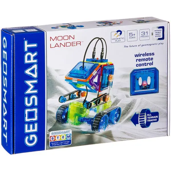 Магнитный конструктор Geosmart Лунный модуль на гусеничном ходу с ик- управлением 31