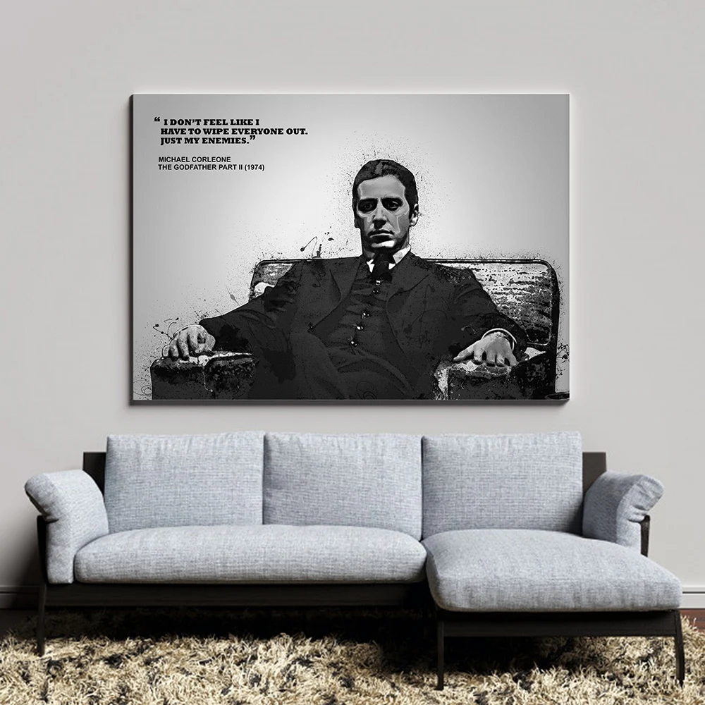 Постеры и принты из классического фильма крестного отца, художественное настенное украшение на холсте Дон Вито корлеон Майкл корлеон, картина, декор для комнаты