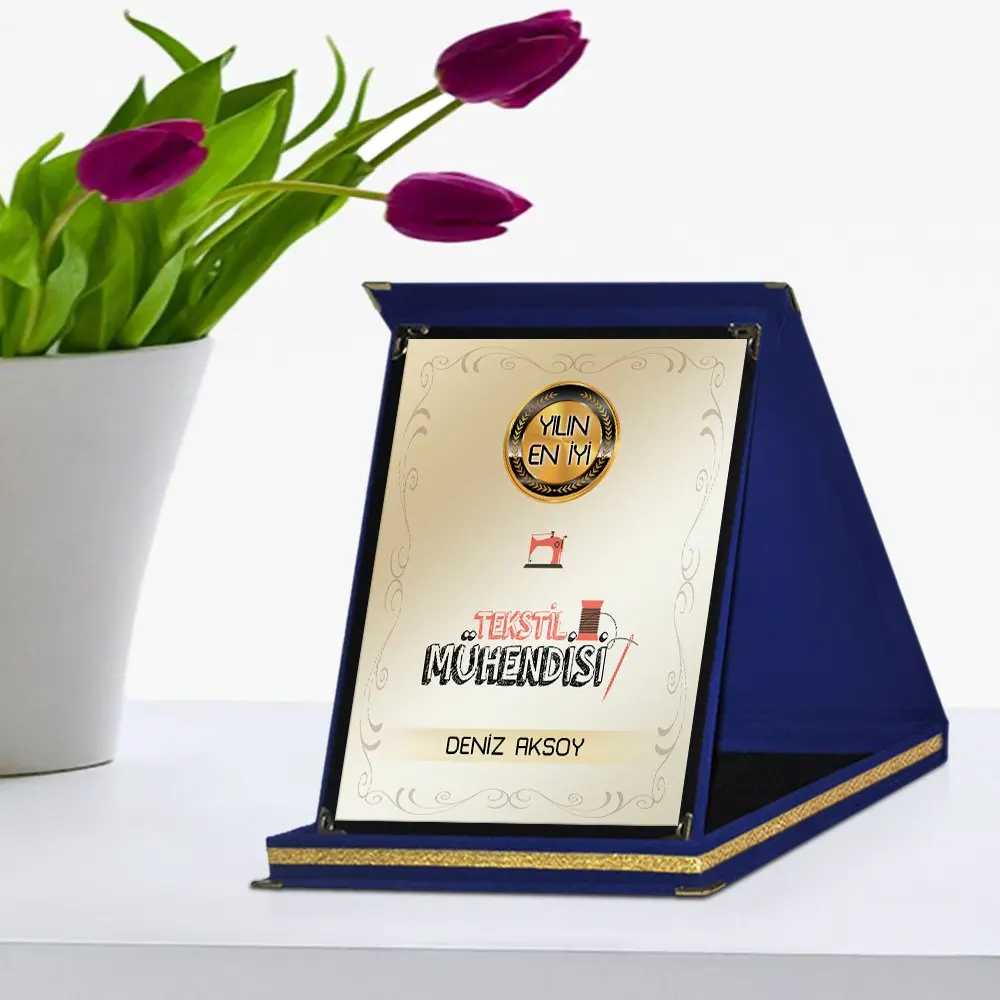 

Personalized The Year 'S Best Textile Engineer Navy Blue Plaque Award-2