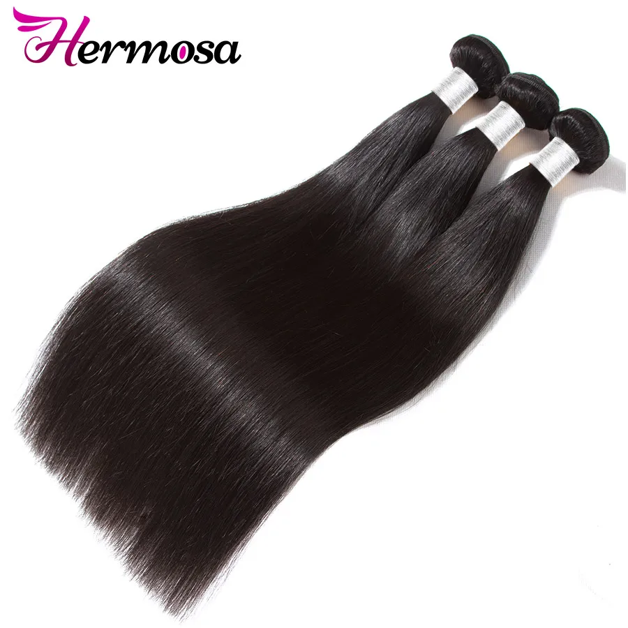 Hermosa малазийские прямые волосы 3 пряди с фронтальной застежкой Remy 13x4 Lce