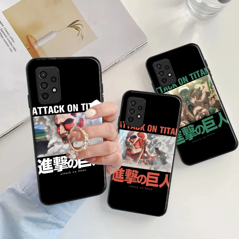 

Japan Cartoon Anime Attack on Titan Phone Case For Samsung Galaxy A51 4G 5G A52 4G 5G A71 4G 5G A72 4G 5G Funda Back Cover