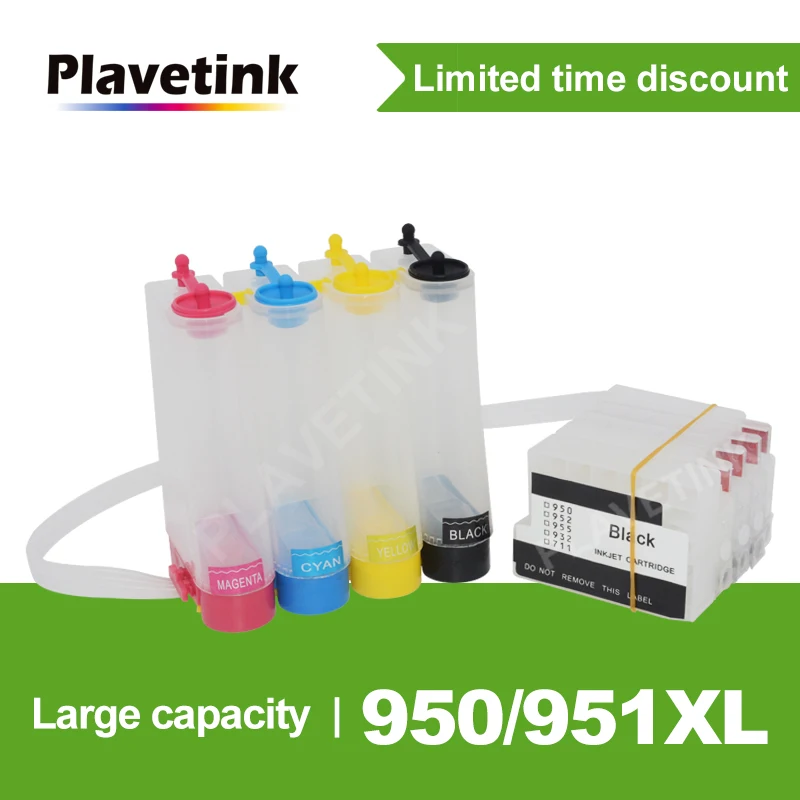 Чернильный резервуар Plavetink для HP 950 XL CISS принтера Officejet Pro 251dw 276dw 8100 8600 с чипом