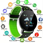 2021 119 Plus Смарт-часы для мужчин и женщин с измерением кровяного давления водонепроницаемые спортивные круглые Смарт-часы фитнес-трекер для Android IOS