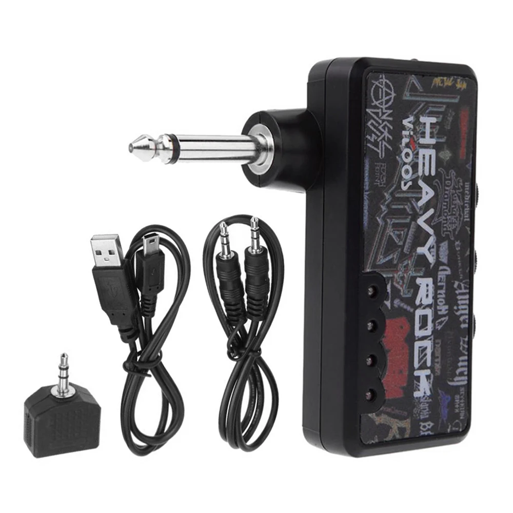 

Mini Low Distortion Effector Headphone Amplifier Heavy Home Audio Rechargeable Musical Instruments Electric Guitar Plug