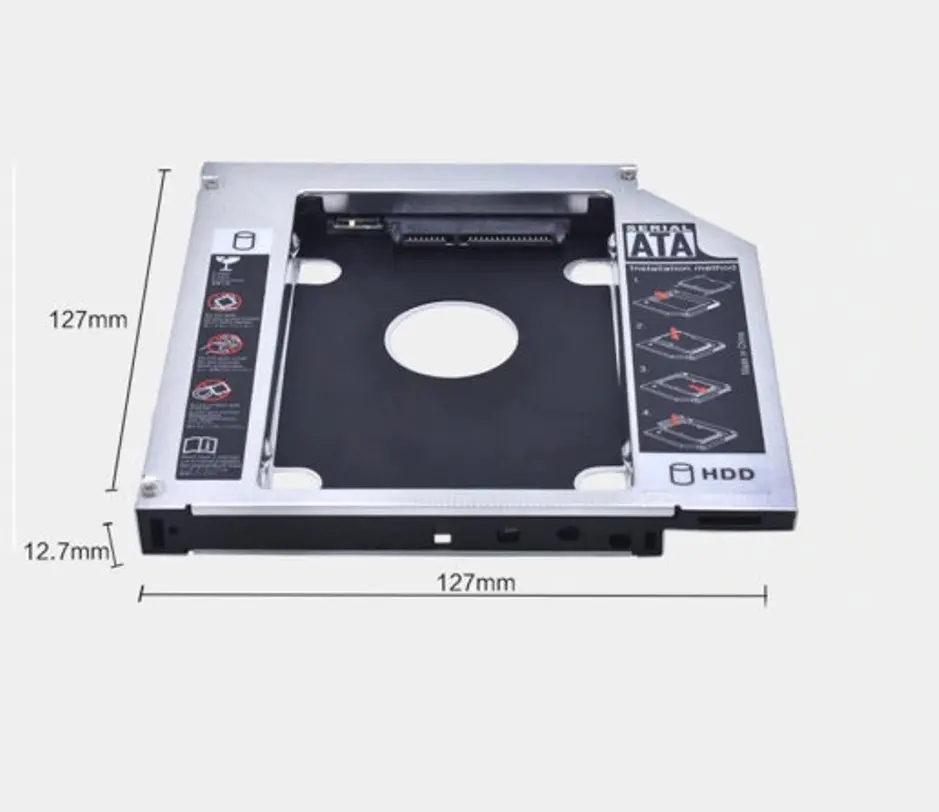 Адаптер устройств 2.5&quot(SSD HDD) в отсек привода ноутбука салазки Optibay HDD Caddy |