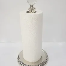 Paper Towel Holder Silver Colour Classic Kitchen Bathroom Use Accessories Modern Decorative Stylish Decor Home Organizer
