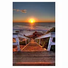 Алмазная 5D картина восходящее солнце, сделай сам, квадратная круглая вышивка крестиком, мозаика, украшение для спальни, подарок