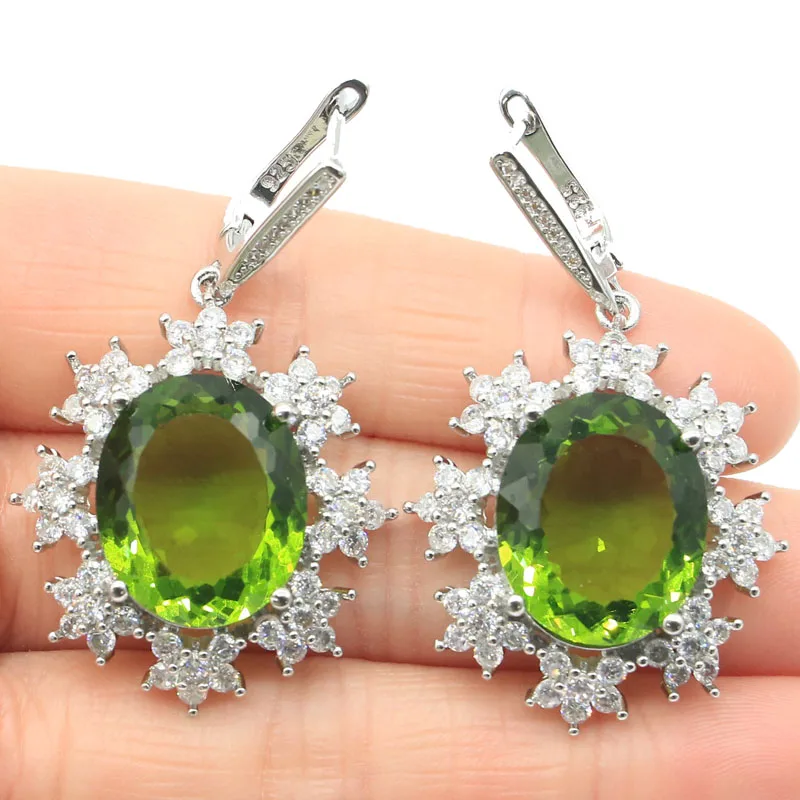 Серьги женские из серебра 45x27 мм|Серьги-подвески| |