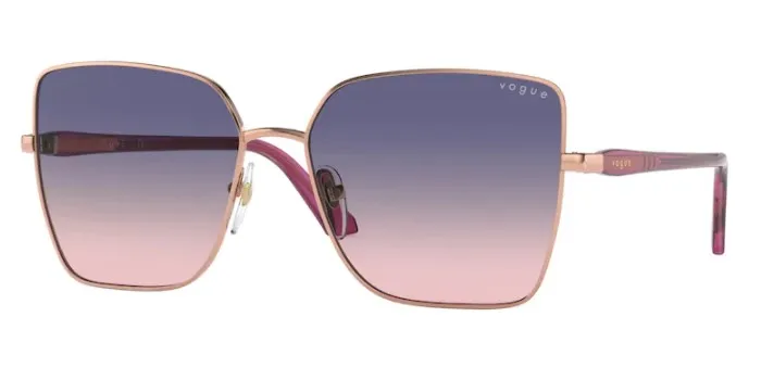 Vogue 4199 S 5075I6 58 Butterfly Sunglasses, Pink Gold Frame, Pink Gradient Blue, High Quality  Vision, Desing  Sunglasses 2021