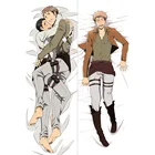 Брелок Дакимакура Атака титанов Жан и Марко мини с кольцом M0209