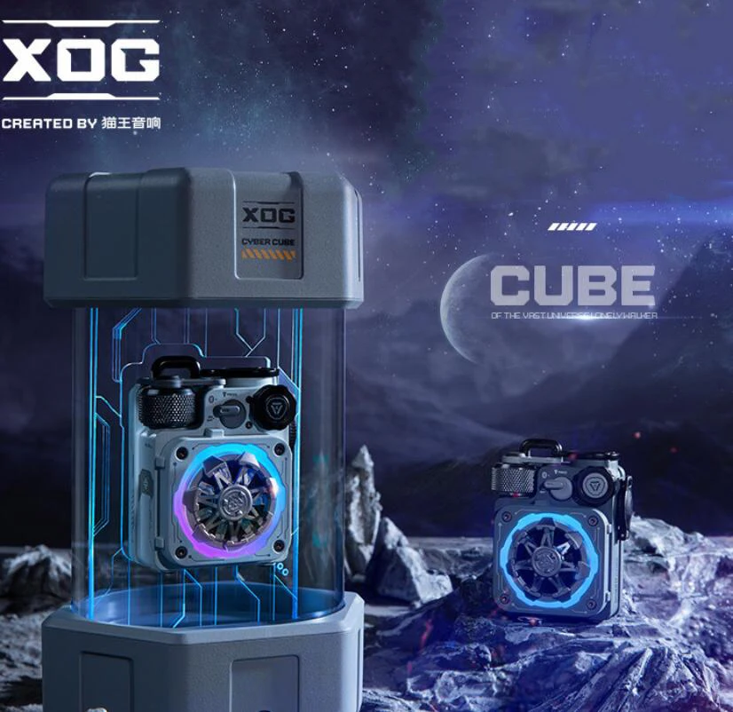 

IPX5 Waterproof XOG Audio Machinery Cyberpunk Wireless Bluetooth Audio Streamer Punk Portable Metal Outdoor FM Speaker With SOS