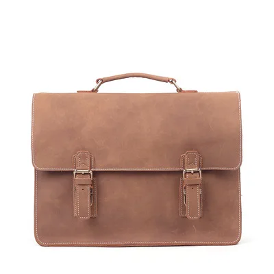

Retro Men Real Leather Black Briefcase Business Men Handbags Male Vintage Shoulder Messenger Bag Men Large Laptop Handbags