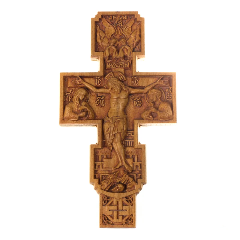 Крест Христианский ортодоксальный деревянный резной. Carved Christian cross|Настенные