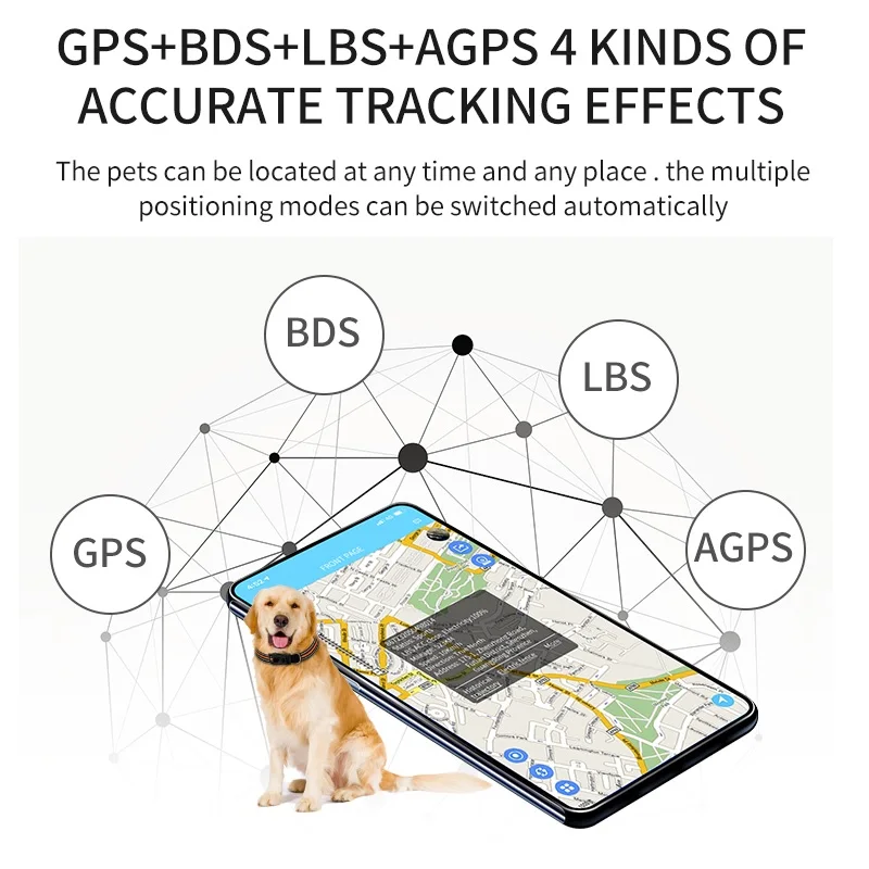 GPS умный водонепроницаемый локатор для домашних животных Универсальный ошейник