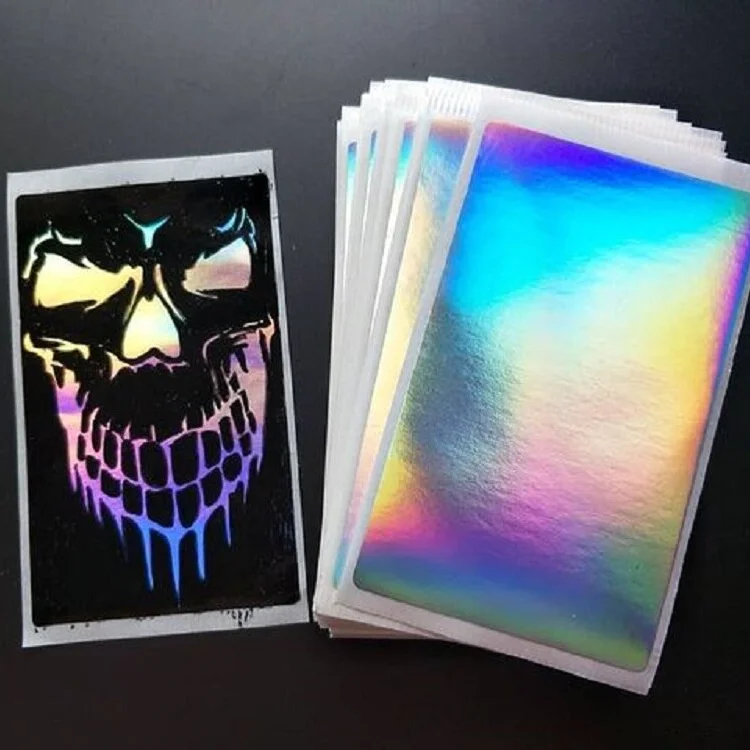 Free Shipping 100 Pcs Blank Hologram Eggshell Stickers for Graffiti Street Art Slaps Size 10x6cm