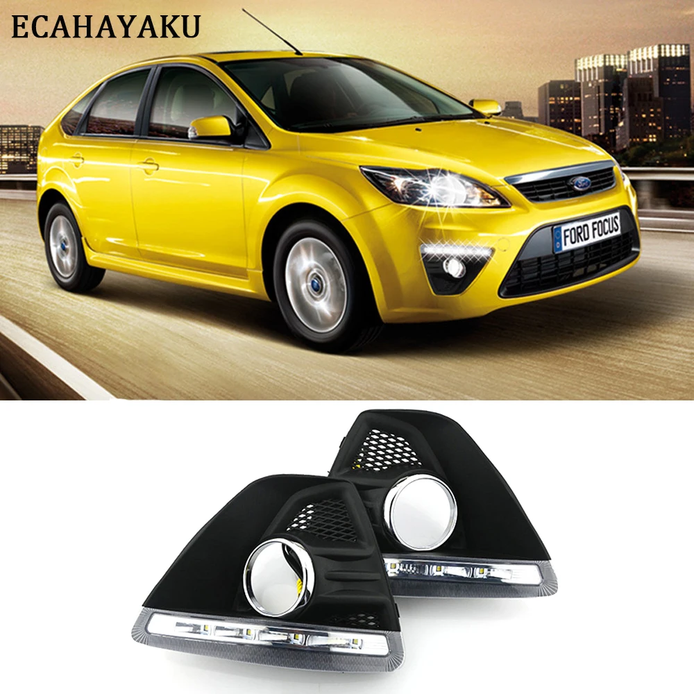 ECAHAYAKU 12V Waterproof IP67 Daytime Running Light DRL for Ford Focus Hatchback 2009 2010 2011 2012 2013 | Автомобили и