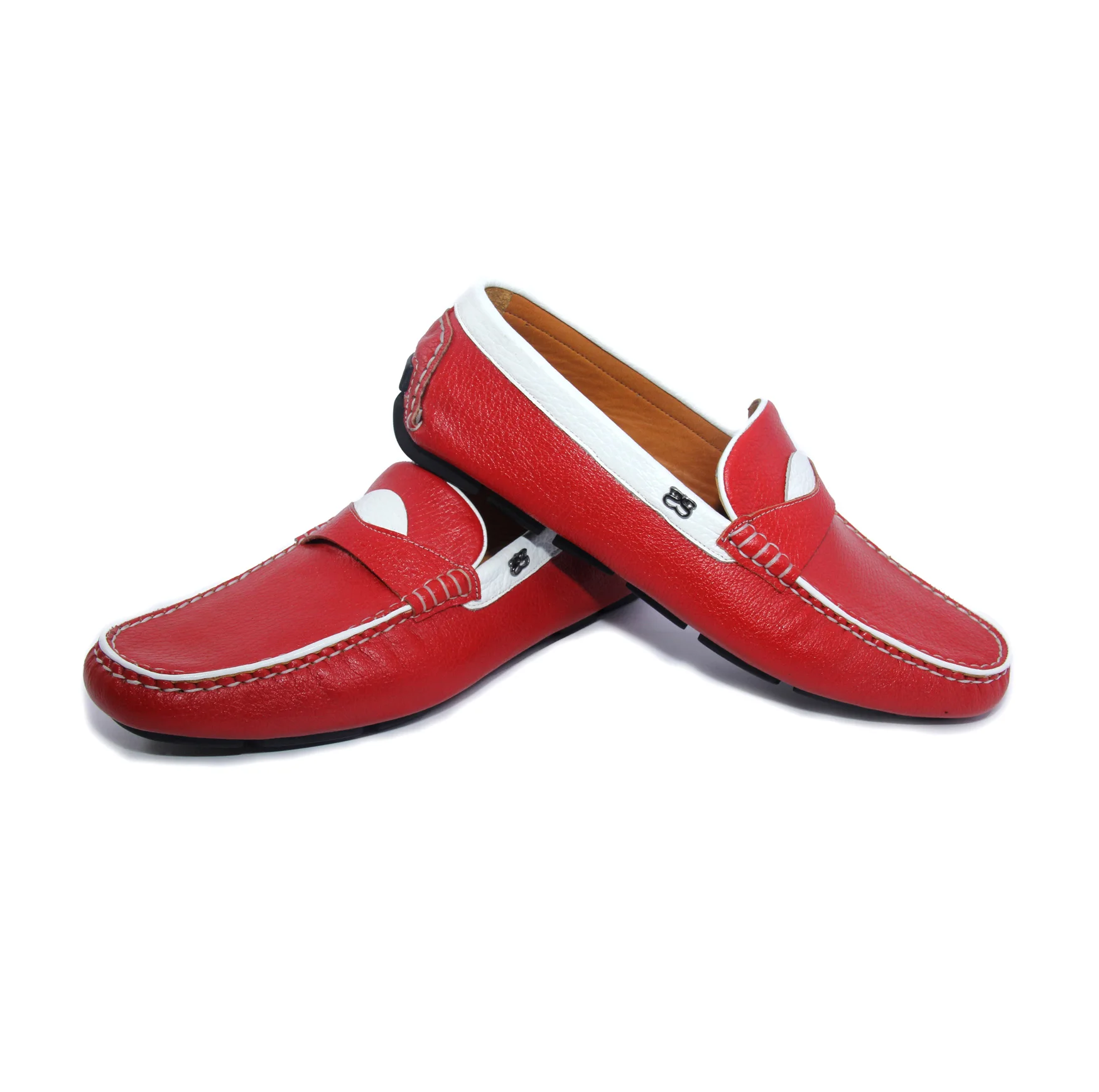 

Красные кожаные лоферы ручной работы с гибкой резиновой подошвой, натуральная телячья кожа, Мужская удобная повседневная обувь в винтажном стиле