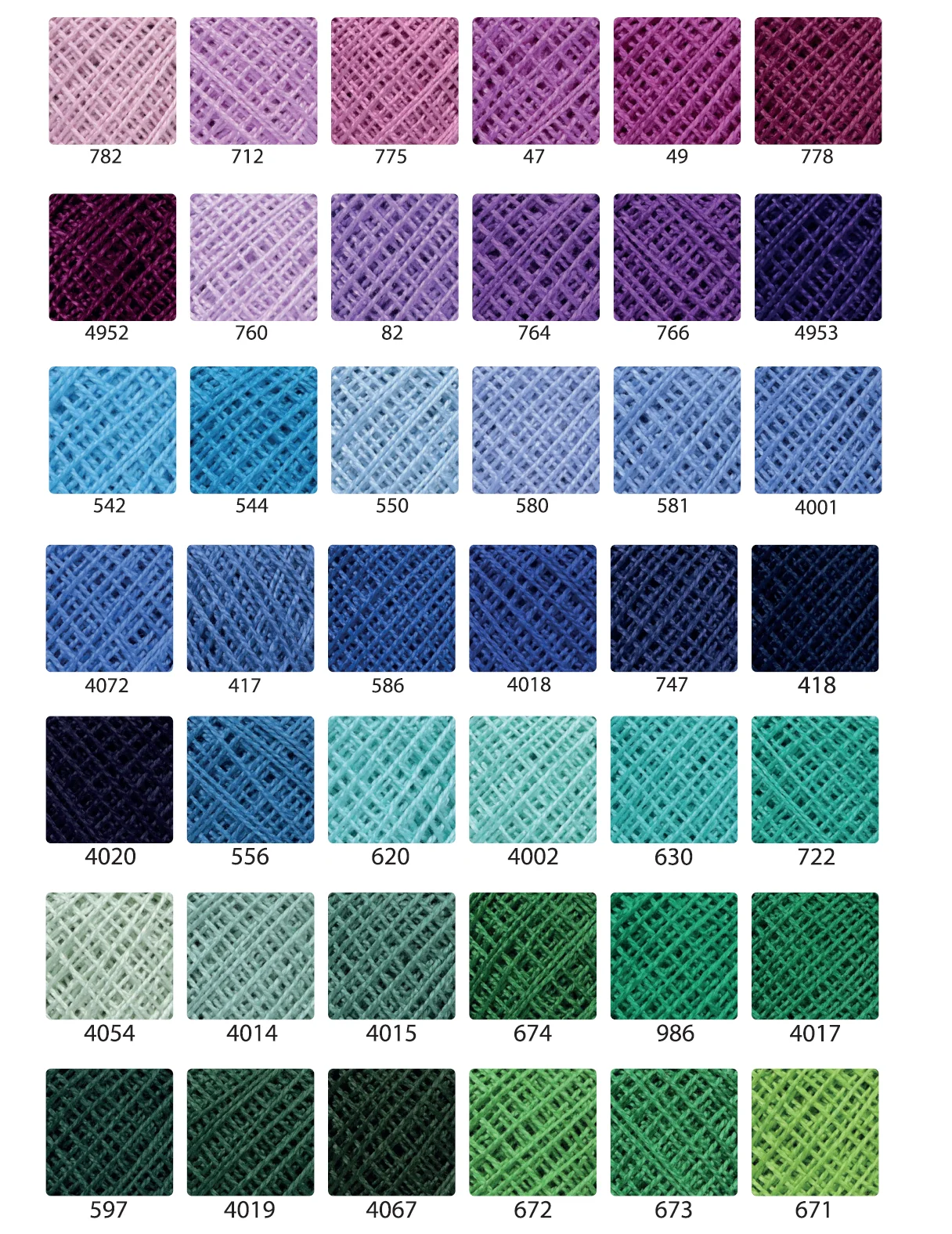 Вышивка крестиком Этамин Перфорированная мерсеризованная хлопковая пряжа No 8