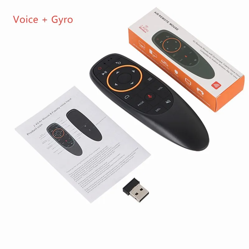 

G10s Fly Air Mouse Wireless 2.4GHz Mini Gyro Remote Control For Android Tv Box With Voice Control For Gyro Sensing Game