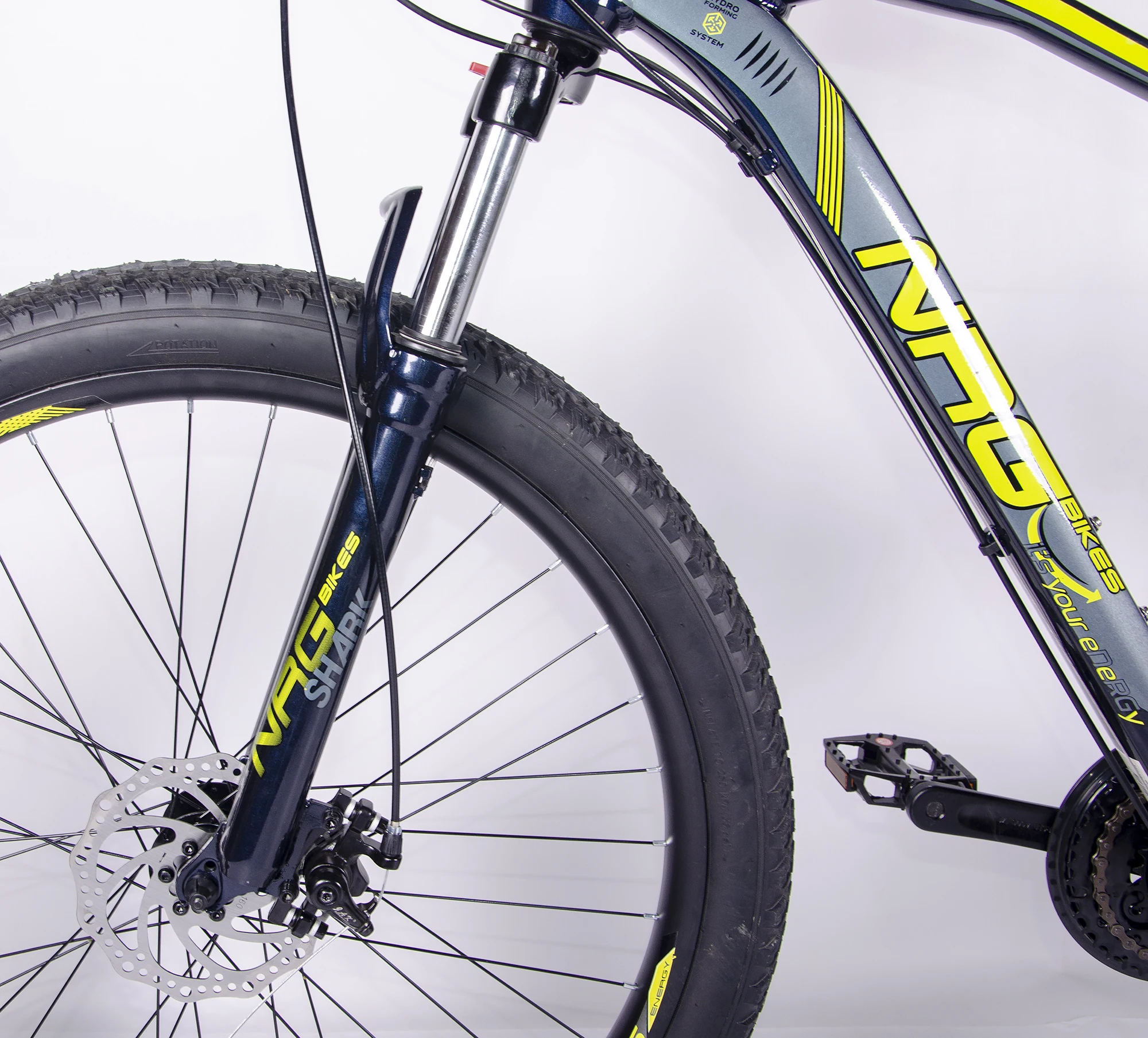 Fat-bike велосипед NRG Bikes Shark Al 27.5&quot black-gray-green